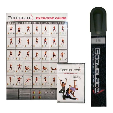Fabrication Enterprises BodybladeÂ Pro Exercise Kit W/ Wall Chart and Instructional Video, Black 10-1540